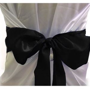 Black satin Chair bows (100+)